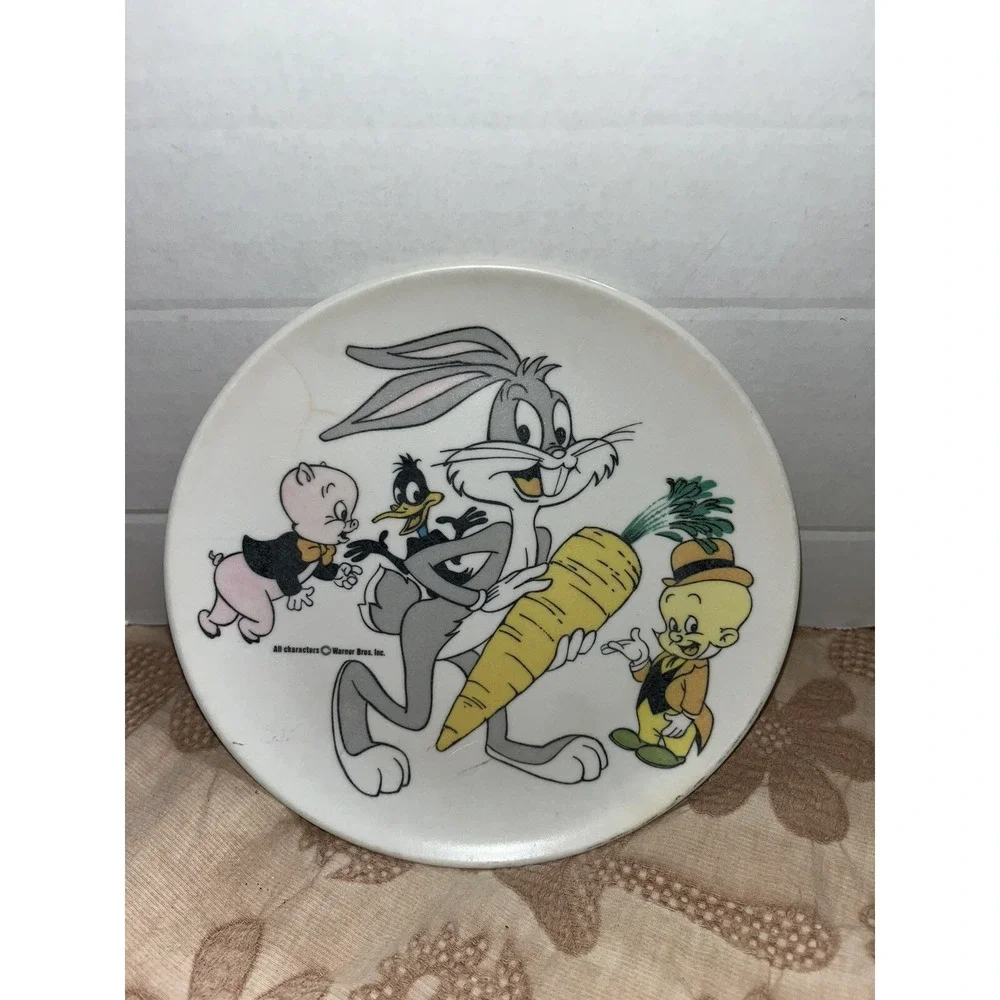 Vintage LenoxWare Melamine Child's Plate‎ Warner Bros. Bugs Bunny And Friends